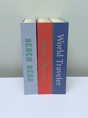 Full Set 3 Decorative Book Storage Boxes, 9” tall Target Bullseye's Playground